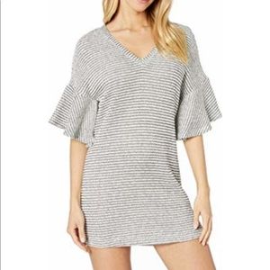 BCBGeneratiin Gardenia Ruffle Sleeve Dress